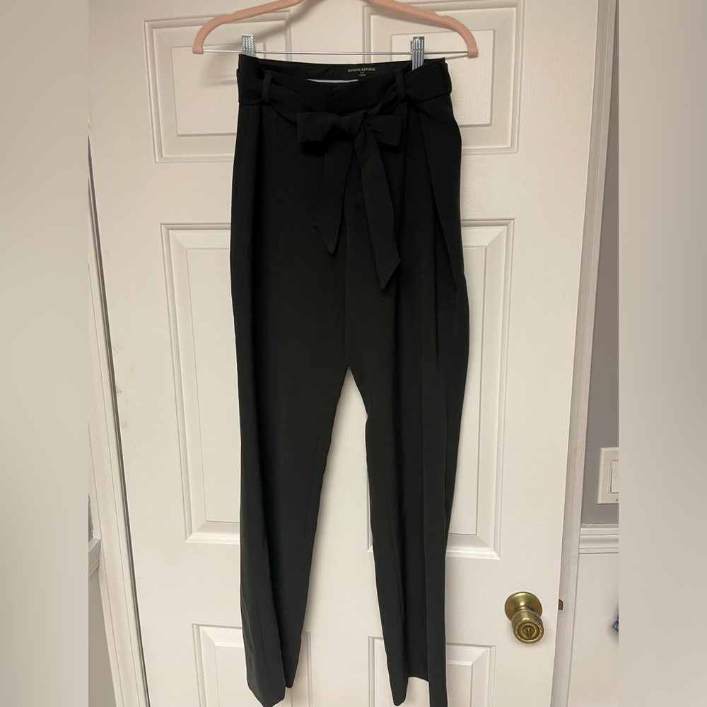Banana Republic Logan ribbon tie pants size 6